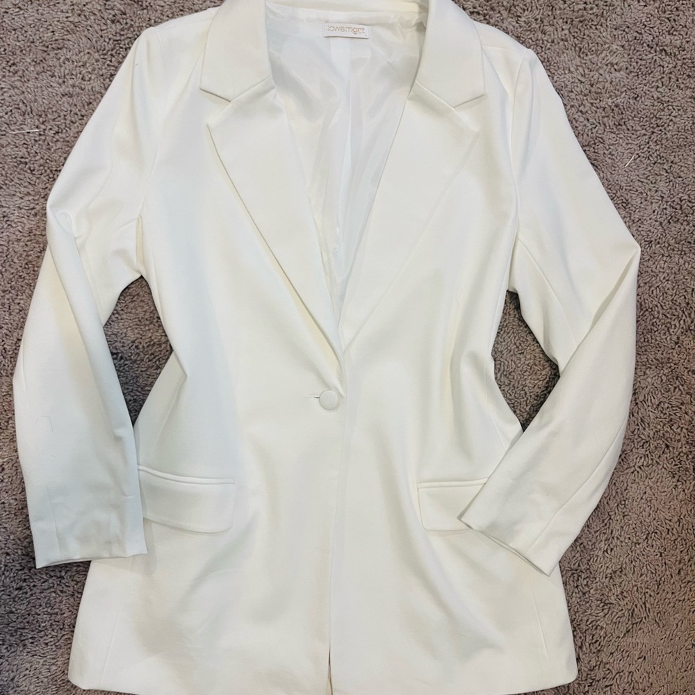 Elegant White Women's Blazer